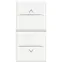 Axolute Кнопка двойная с блокировкой 1Р (NO) + 1Р (NO) 10А 250В~ белый