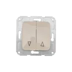                  Выключатель для жалюзи 2кл с/у 10А мех. беж DEA  | KR-78-0239 | Kranz
               