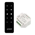                  INTELLIGENT ARLIGHT Диммер SMART-SET-TRIAC-601-72-DIM-PD-IN Black (230V, 1x1.5A, ПДУ 10кн, 2.4G) (IARL, IP20 Пластик, 5 лет) | 036190 | Arlight
               