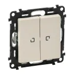 Valena LIFE DIY Сл.кость Выключатель 2-клавишный с подсветкой 10А 250В | 752528 | Legrand