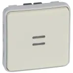 Plexo Белый Переключатель с индик. Лампами IP55 | 069612 | Legrand