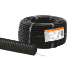                  Труба гофрированная ПНД d 25 с зондом (25 м) легкая черная | SQ0413-2503 | TDM
               