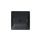 GLOSSA Розетка телевизионная TV одиночная 1DB антрацит в рамку