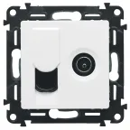                  Valena LIFE Лицевая панель розетки TV-RJ45 Белая
               
