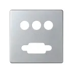 Simon 82 Накладка для коннектора VGA HD15, "мама" + 3RCA, S82 Detail, алюминий | 8200092-093 | Simon