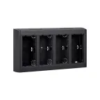                  Simon Connect Блок настенный на 4 S-модуля Сима Про, поверхностный монтаж, графит | SBC400-14 | Simon
               