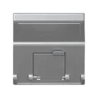 Simon Connect Наклонный адаптер на 1 RJ45 коннектор, защит.щторка, исп.совм. с MD67, К45, алюминий | K80-8 | Simon