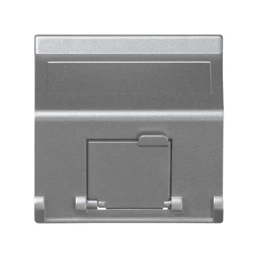 Simon Connect Наклонный адаптер на 1 RJ45 коннектор, защит.щторка, исп.совм. с MD67, К45, алюминий | K80-8 | Simon