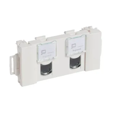 Mosaic RJ45 UTP Cat. 6 2 модуля CD | 076544 | Legrand