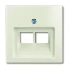 ABB Basic 55 Сл. кость Накладка 2-ой ТЛФ/комп розетки наклонной | 1753-0-0097  | 2CKA001753A0097 | ABB