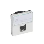 Розетка RJ 45 - Программа Mosaic - категория 6 - UTP - 2 модуля - белый - LCS² | 076564 | Legrand
