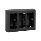                  Simon Connect Блок настенный на 3 S-модуля Сима Про, поверхностный монтаж, графит | SBC300-14 | Simon
               