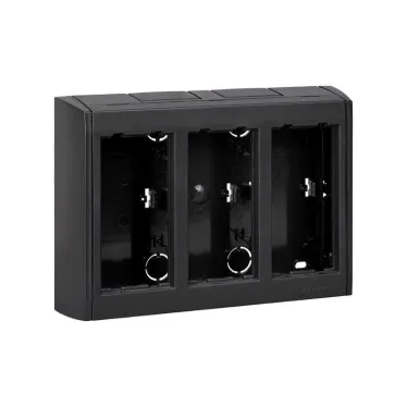 Simon Connect Блок настенный на 3 S-модуля Сима Про, поверхностный монтаж, графит | SBC300-14 | Simon