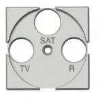                  Axolute Лицевая панель для розеток TV + FM + SAT алюминий
               