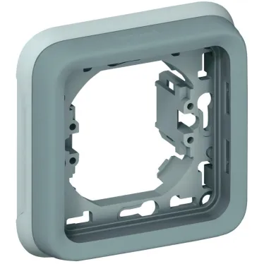 Plexo Серый Рамка 1-ая с суппортом для внутреннего монтажа IP55 | 069681 | Legrand
