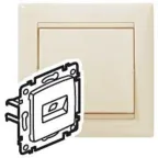 Valena Сл. кость Розетка комп(RJ45) 1-ая 6 кат UTP, крепление на винтах | 774142 | Legrand
