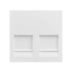 Simon S400 Адаптер со шторками 2 RJ45 Panduit, белый, Simon 400 | 40019089-030 | Simon