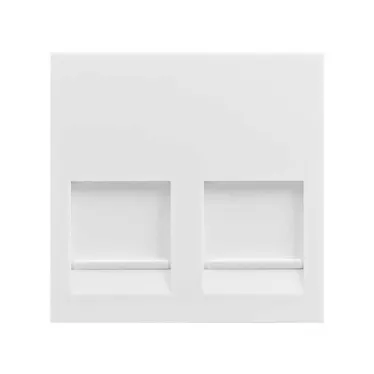Simon S400 Адаптер со шторками 2 RJ45 Panduit, белый, Simon 400 | 40019089-030 | Simon