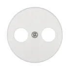 Накладка розетки TV+FM 2 (белый) Vintage | 885204-1 | Ecoplast