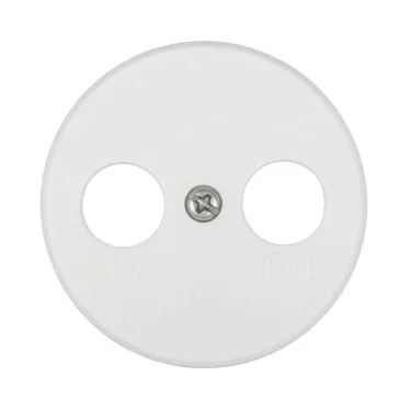 Накладка розетки TV+FM 2 (белый) Vintage | 885204-1 | Ecoplast