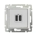                  Зарядное устройство USB тип А / тип А - Legrand Valena - 3000мА 15Вт - белый
               
