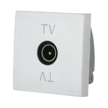Розетка TV оконечная (серебристы йметаллик) LK45 | 852103-1 | Ecoplast