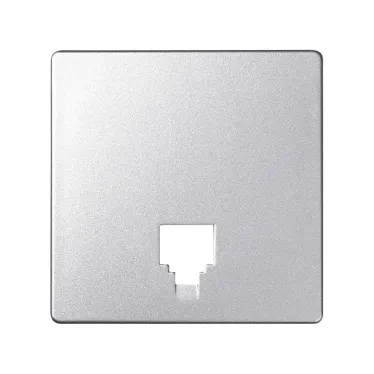Simon 82 Накладка на телефонную розетку RJ-11, RJ-12, S82 Detail, алюминий | 82062-93 | Simon