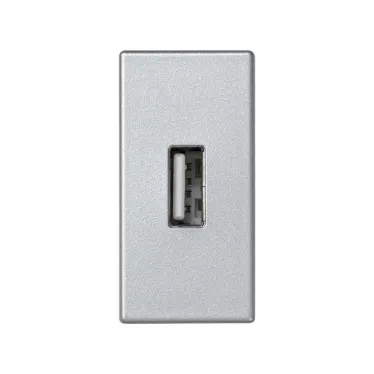 Simon Connect Плата с разъёмом USB 2.0 (тип А), 1/2 К45, винтовой зажим, алюминий | K128B-8 | Simon