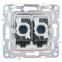SKANDY Розетка компьютерная двойная RJ45 кат.5E SK-K03Sa песочный IEK