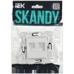 SKANDY Розетка компьютерная двойная RJ45 кат.6 SK-K04W арктический белый IEK
