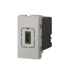                  Розетка USB-C для зарядки - Программа Mosaic - 1 модуль - алюминий
               