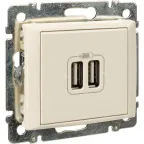                  Зарядное устройство USB тип А / тип А - Legrand Valena - 3000мА 15Вт - слоновая кость
               