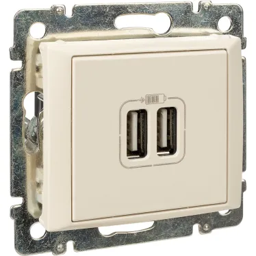 Зарядное устройство USB тип А / тип А - Legrand Valena - 3000мА 15Вт - слоновая кость