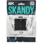 SKANDY Розетка с заземлением с защитными шторками 16А безвинтовое крепление SK-R06Bl черный IEK