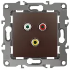 Розетка RCA 12-3113-13  ,  бронза (10/100/3200) |Б0027478 | ЭРА