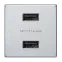 Simon Connect Зарядное устройство 2хUSB, К45, 5 В, 2,1 А, алюминий | K126E-8 | Simon