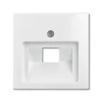 ABB Basic 55 Альп. белый Накладка 1-ой ТЛФ/комп розетки наклонной | 1753-0-0096  | 2CKA001753A0096 | ABB