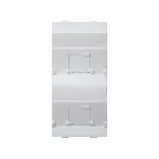Simon Connect Наклонный адаптер на 2хRJ45 коннектора, S-модуль, белый | S80B-9 | Simon