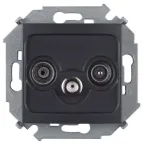 Simon 15 Графит Розетка R-TV-SAT одиночная, винт. зажим | 1591466-038 | Simon