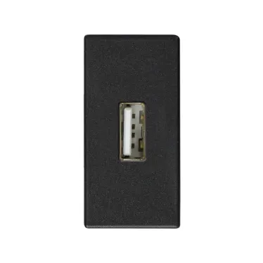 Simon 27 Розетка для подключения USB-разъёма 2.0, тип "А"(4*12мм), винтовое соединение, узкий модуль, S27, гр | 2701090-038 | Simon