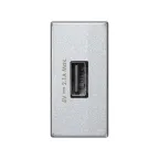                  Simon Connect Зарядное устройство USB, К45, узкий модуль, 5 В, 2,1 А, алюминий | K126D-8 | Simon
               