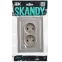 SKANDY Розетка 2-местная без заземления без защитных шторок для плоской вилки 10А SK-R03Sh стекло шампань
