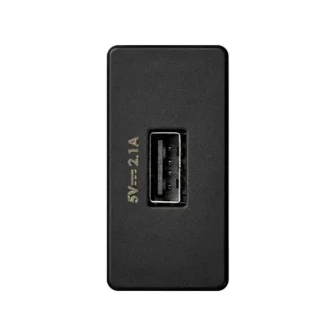 Зарядное устройство USB узкое 2.1А 230В цвета графит S27 | 2701097-038 | Simon