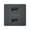 Зарядное устройство 2xUSB 2.1А 230В цвета графит S27 | 2701096-038 | Simon
