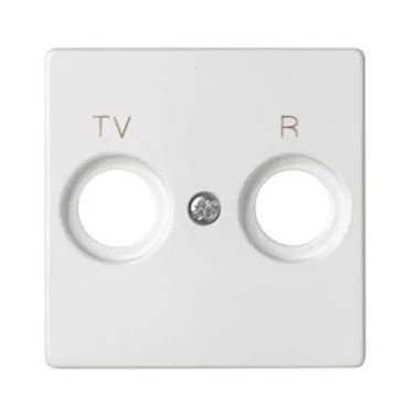 Накладка для розетки R-TV+SAT с пиктограммой "TV R" белого матового цвета S82 Concept | 8200053-090 | Simon