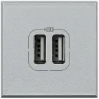                  Axl Разъем для зарядки 2хUSB алюминий
               