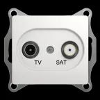 Glossa Белый TV-SAT Розетка оконечная 1DB | GSL000197 | SE