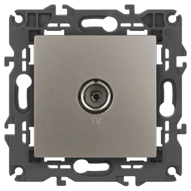Розетка Elegance 14-3101-16 TV одиночная, титан