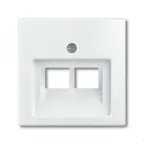 ABB Basic 55 Альп. белый Накладка 2-ой ТЛФ/комп розетки наклонной | 1753-0-0095  | 2CKA001753A0095 | ABB