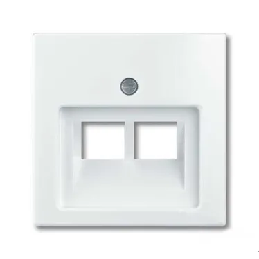 ABB Basic 55 Альп. белый Накладка 2-ой ТЛФ/комп розетки наклонной | 1753-0-0095  | 2CKA001753A0095 | ABB
